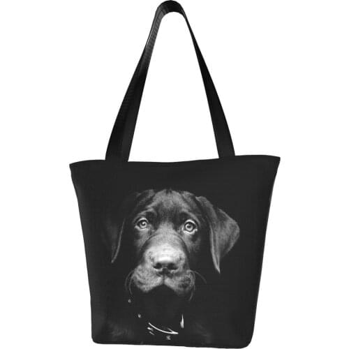Labrador Puppy,dog Shopping Bag Aesthetic Cloth Outdoor Handbag Female Fashion Bags