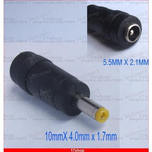 20 PCS 5.5 x 2.1mm female to 4.8mm X 1.7mm DC Power Charger for Notebook Tablets