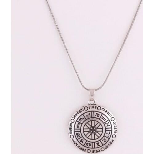 Snake Chain Viking Style Necklace Jewelry Special Design ZODIAC And Magick Rune Will Protect Owner Talisman Amulet