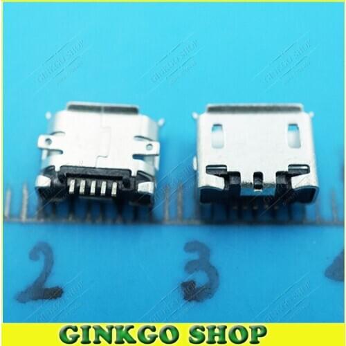 100pcs/lot Tablet PC Mobile Phone Micro USB Charging Socket Jack USB Interface Plug SMT with Hole