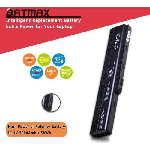 14.8V 2600mAH Laptop Battery for Asus A31-K52 A41-K52 A32-K52 A42-K52 A52 A52F A52J K42 K42F K52F K52 K52J K52JC K52JE