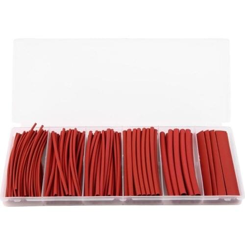 160Pcs Polyolefin 2:1 Halogen-Free Heat Shrink Tube Sleeving 6 Size 100mm