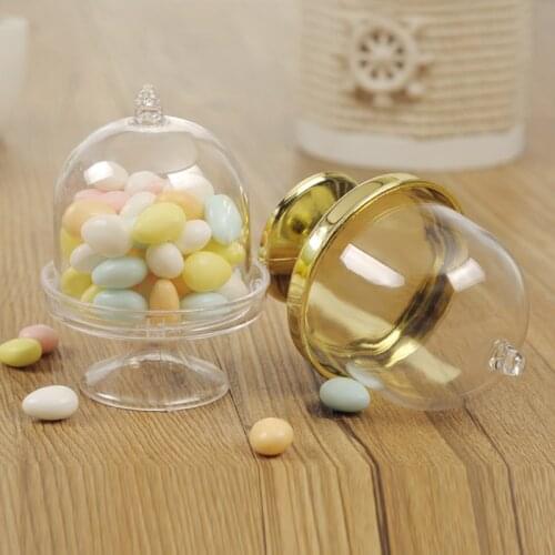 24pcs/lot Transparent Plastic Candy Box For Wedding Candy Pack Baby Shower Kids Birthday Party Gift Box Christmas Party Supplies