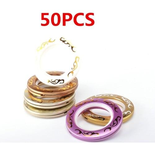 50 pcs Low Noise Curtain Rod Ring Eyelet Ring For Drapery Inner dia 43mm Multiple Colors Curtain rings ollaos para cortinas