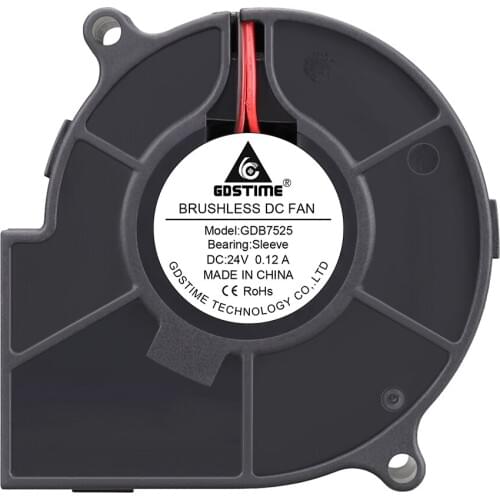 50PCS High Quality 7525 24V DC brushless electric turbo Cooling fan 75MM 25MM blower fan 75x75x25mm 75mm for 3d printer parts