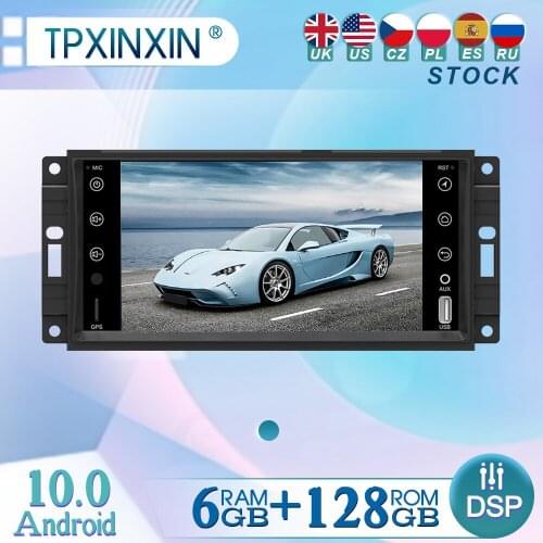 6+128GB For Jeep Compass 2010-2016 Android 10 Radio Player Car GPS Navigation Head Unit Car Radio with Screen WIFI DSP CARPLAY