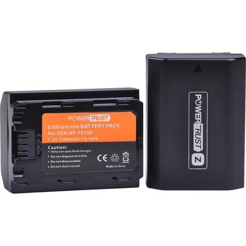 PowerTrust 2280mAh NP-FZ100 NPFZ100 Battery for Sony BC-QZ1, Sony a9, a7R III, a7 III, ILCE-9