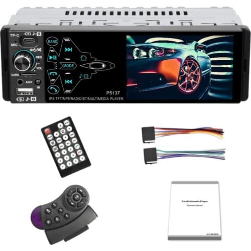 Car Radio, 3.8 inch IPS 2.5D OLED Press Screen Bluetooth MP5 Player FM Radio with 2 USB Auto Multimedia Audio Video