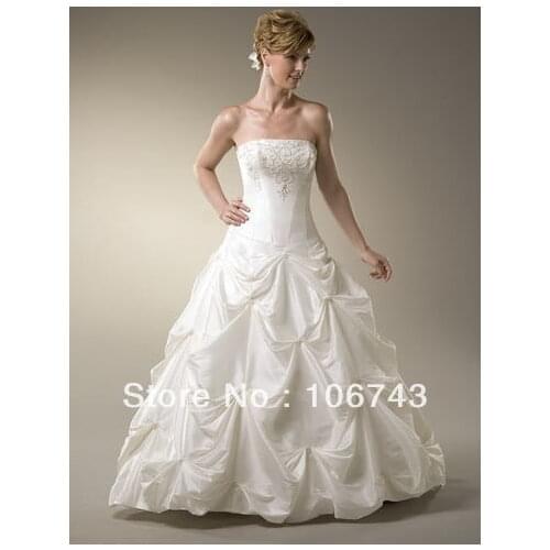 Free shipping ball gowns bandage dress plus size 2016 bridal gowns Rhinestone Bead Custom Size/color lace up Wedding Dresses