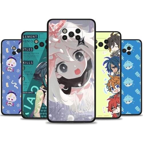 Genshin Impact Caso For Xiaomi 11 Ultra 11X Pro 9 SE 8 Lite 11i 10T 9T 9 Pro Lite Shell for MI Note 10 Pro CC9E Fundas