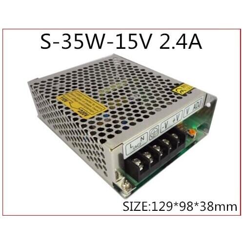 35W 15V 2.4A Single Output Switching power supply for LED Strip light AC-DC S-35-15