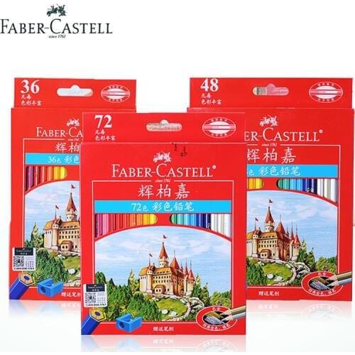 Faber Castell Coloured Pencil Castle Box of 36/48/72 Lapis De Cor Professionals Artist Painting Oil Color Pencil Set