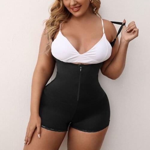 Women Shapewea Tummy Control Zip Front Shapewear Bodysuit Fajas Colombianas Reductoras Moldeadoras Para Mujer Butt Lift