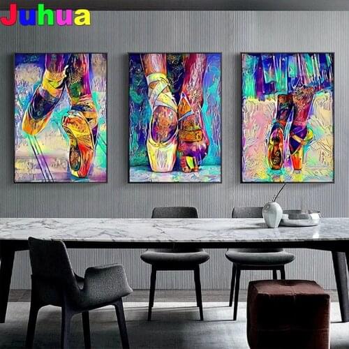 Colorful Ballet Shoes DIY diamond painting full drill Graffiti diamond embroidery diamond stitch dancing room decor nordic art