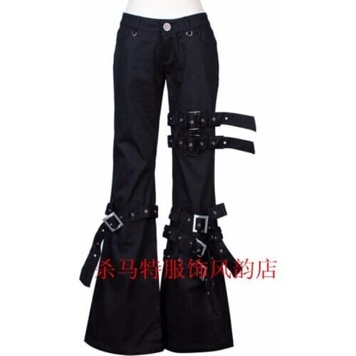 27-44 2017 Mens clothing GD Hair Stylist fashion personality rivet gas hole hiphop jeans plus size punk pants costumes