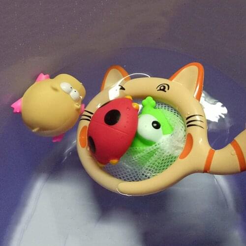 Bath Toys Children Fishing Play In Pond Floating Toys Cat Fishing Set Water Spray Animals Bathtub Bathroom Pool For Babies Kids