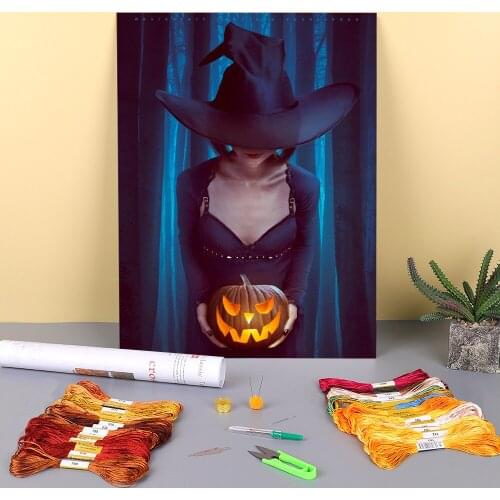 Woman Girl Pre-Printed 11CT Cross-Stitch Complete Kit Embroidery DMC Threads Sewing Handmade Painting Craft Stamped Wholesale