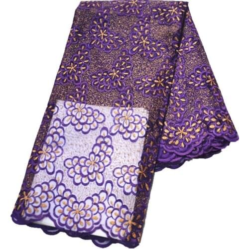 Latest 2021 high quality 5yards of african fabric lace with stones net french lace fabric