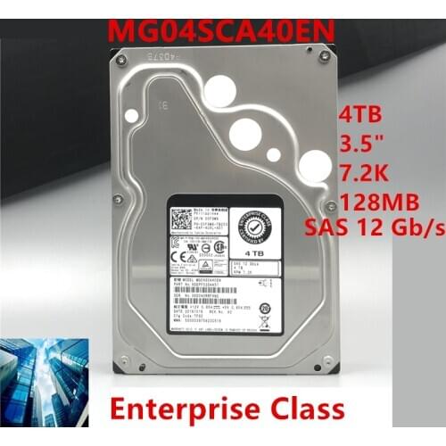New HDD For Dell Brand 4TB 3.5" SAS 12 Gb/s 128MB 7200RPM For Internal HDD For Enterprise Class HDD For MG04SCA40EN