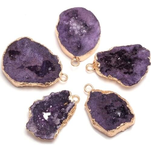 Fine Natural Stone irregular Shape Semi-precious Pendant Charms for Women Jewelry Making DIY Necklace Bracelet