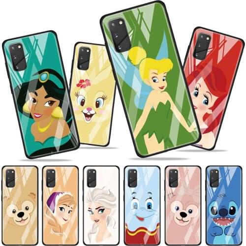 Disney cute cartoon animals for Samsung Galaxy S20 FE Ultra Note 20 S10 Lite S9 S8 Plus Luxury Tempered Glass Phone Case Cover