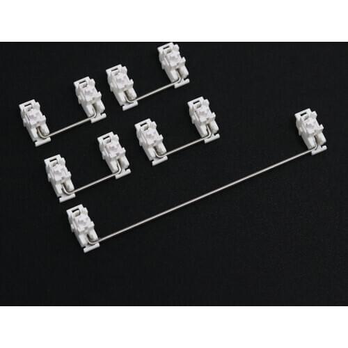 White Gateron Plate mounted Stabilizers Satellite 7u 6.25u 6u 2u For Mechanical Keyboard Modifier Keys comes with lubrication