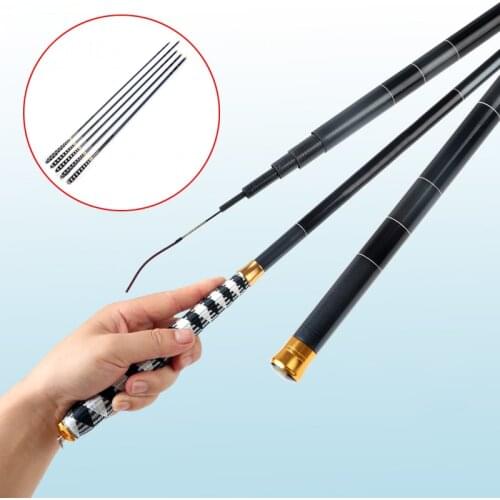 Telescopic Carbon Fiber Super Hard Ultra Light Carp Fishing Pole Stream Fishing Spinning Rod Hooks ASD