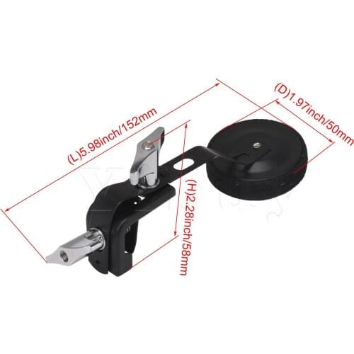 Yibuy Snares Drum Parts Black 14" Damper Mute Silencer Tone Control Felt Pad