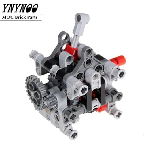 High-Tech Mechanical Group Engine Sequential Gearbox 4 Speeds Educational High-Tech Building Blocks Bricks Parts DIY Toys gifts