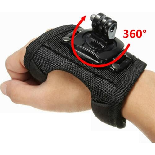 360 Degrees Wrist Band Arm Strap Belt Tripod Mount for GoPro Hero 4 3+ 3 2 Camera Fist Adapter Band Case for Go Pro Accessories