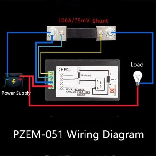 1PC DC 6.5-100V 100A/50A 4 IN1 digital display LCD screen voltage current power energy voltmeter ammeter meter tester monitor
