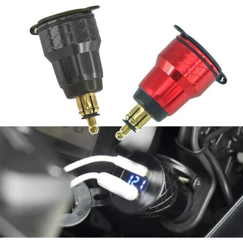 Quick Charge 3.0 Dual USB Charger Plug Port Socket Power Adapter LED Digital Display For BMW R1200GS R1250GS F800GS R1250 GS