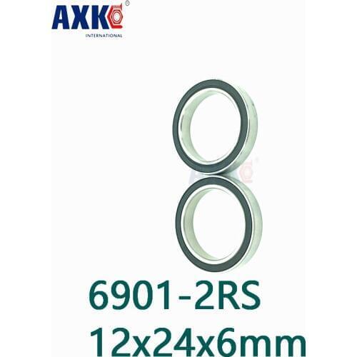 Axk 10pcs/lot 6901-2rs 6901 Rs 6901 12x24x6mm The Rubber Sealing Cover Thin Wall Deep Groove Ball Bearing Brand New