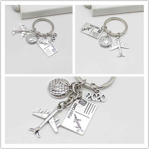 Travel flight keychain, 2020 wherever you are in friendship jewelry, flying host gift