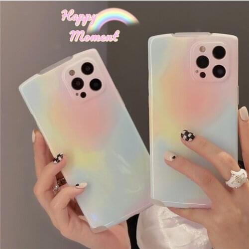 Color Gradient Shockproof Waist Trunk Phone Case for iPhone 12 11 Pro XS Max XR X 8 7 Plus Soft Silicon Fundas Back Cover Coques