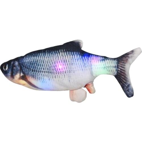 Electric USB Floppy Moving Fish Cat Toy, Realistic Plush Simulation For Cats