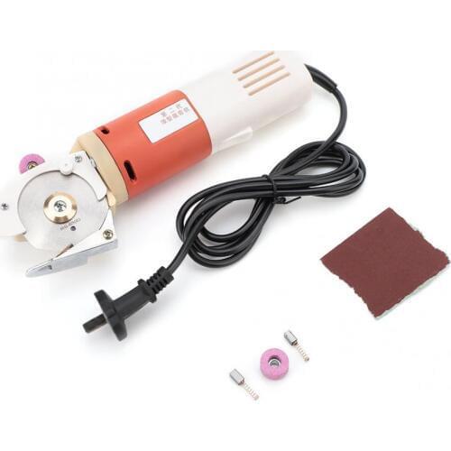 220V 65mm Rotary Blade Electric Round Cloth Cutter Portable Fabric Cutting Machine Cotton Leather Towel Tool