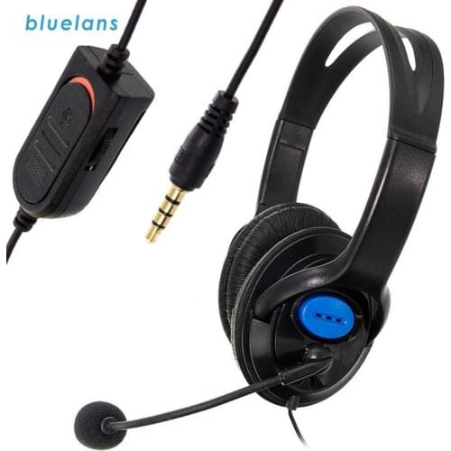 HD Stereo Mic 3.5mm Plug Wired Noise Isolation Volume Control Game Headset For Gaming Live Webcam Headphone For Laptop Computer