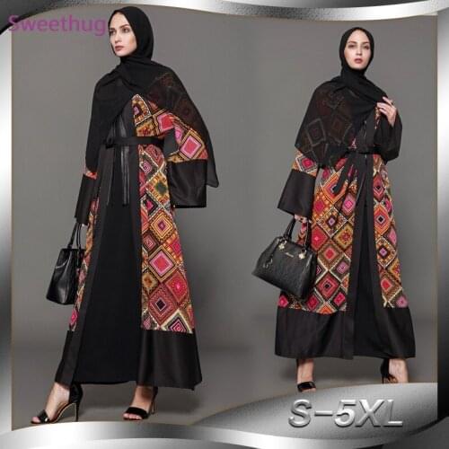 Kaftan Dubai Abaya Kimono Cardigan Plus Size Hijab Muslim Dress Abayas For Women Caftan Turkish Islamic Clothing Ramadan Robe