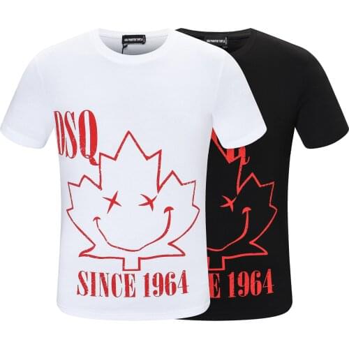 DSQ PHANTOM TURTLE Mens Short Sleeve Logo Series Graphic T-Shirt Men Fashion Print Cotton Tees Breathable Quality Tops D8090