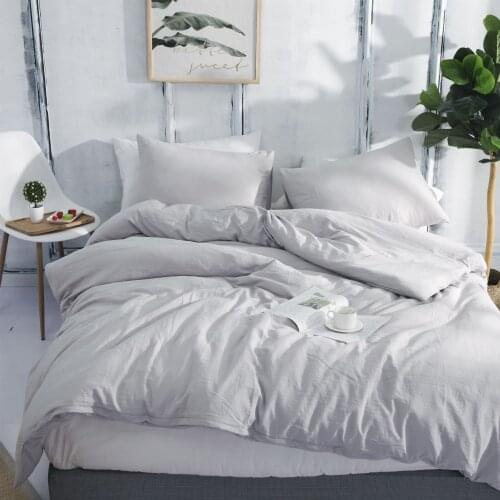 Printed Solid bedding sets Home Bedding Set 3pcs High Quality pllowcase Qiult Cover