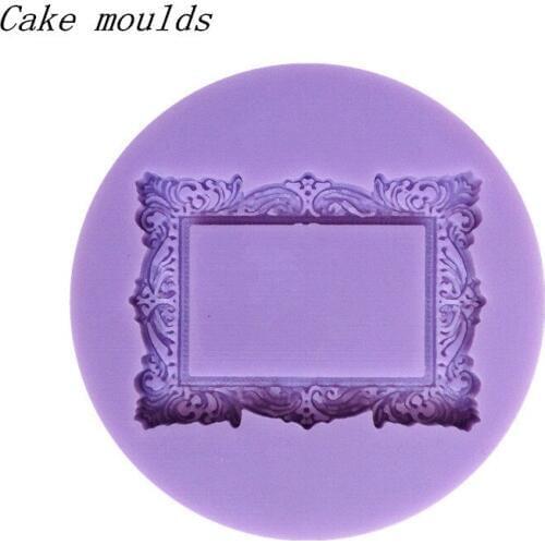 Wholesale Silicone mold K235 Mini portrait frame shape Clay mold Fondant cake mold Free shipping