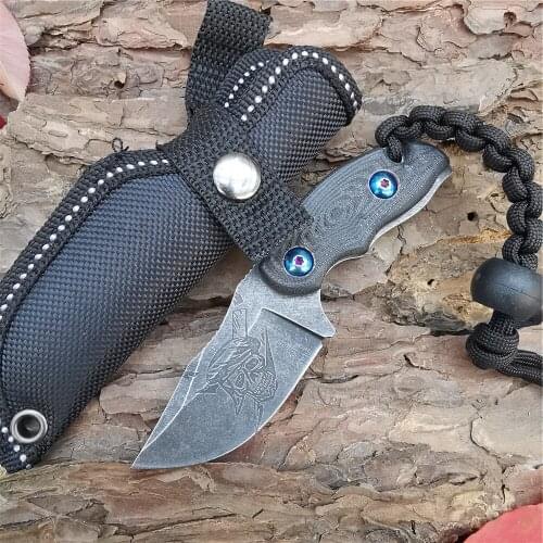 Outdoor Tactical Camping Hunting Survival Pocket Fixed Blade Knife 8cr13mov Cutting Knife Military Straight Knives with Sheath