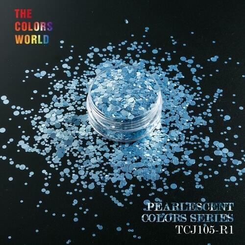 Pearlescent Light Blue Crystal Metallic luster Color for Nail Glitter nail art decorations makeup facepainting polish nail gel