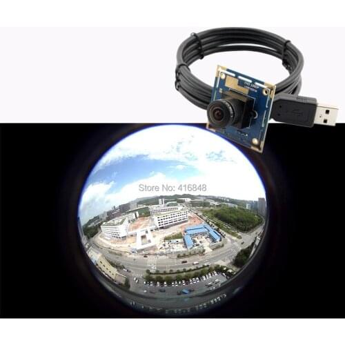 Wide angle USB video cam board 1080P 1920X1080 MJPEG 30fps CMOS CCTV USB surveillance camera module with 5MP 1.05mm fisheye lens