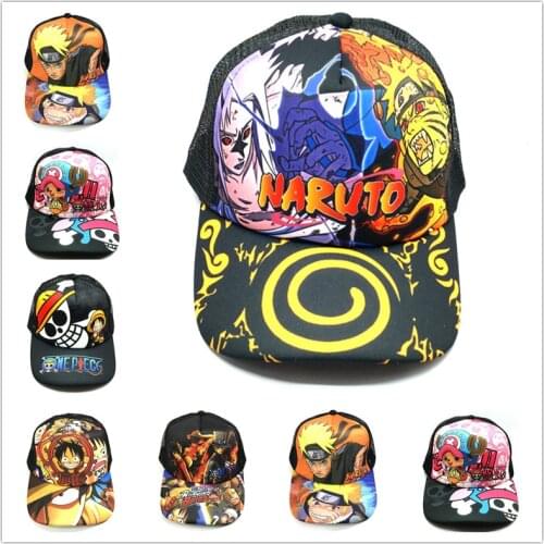 Hot ONE PIECE Monkey D. Luffy Tony Chopper Cute cartoon Cosplay Print Sun Hats Baseball Cap Mesh Hat