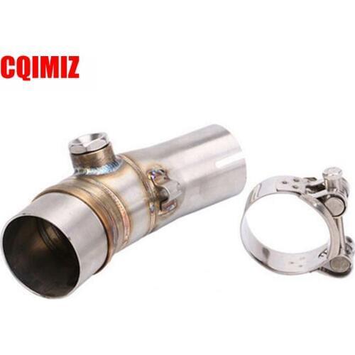 Middle Connect For Kawasaki ER6N Motorcycle Exhaust Pipe Muffler Escape Connecting Pipe Front Link Pipe Motorcycle Mid Pipe
