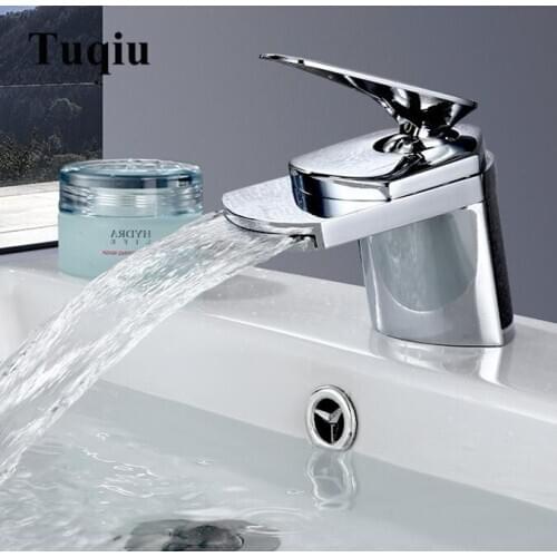 Vidric Wholesale and retail Bathroom Faucet hot and cold Brass Basin Faucet Waterfall Sink Faucet Single Handle water tap