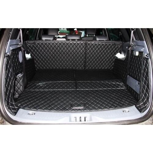 High quality! Full set car trunk mats for Ford Everest 7 seats 2019-2016 waterproof cargo liner boot carpets for Everest 2017