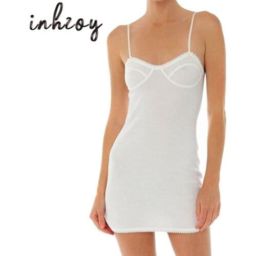 Women Sexy Sleepwear Basic Adjustable Spaghetti Strap Cami See-through Nightgown Pajamas